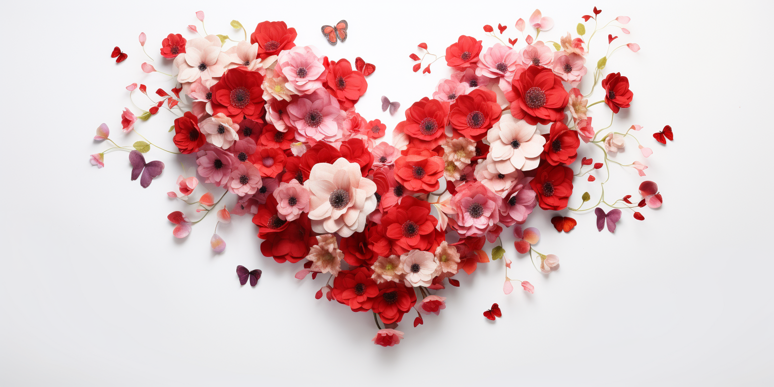 Beautiful Floral Art for Valentines