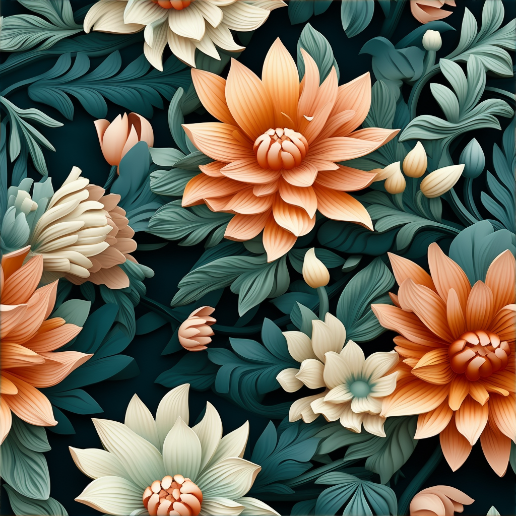 Floral Pattern Image - MidJourney Prompt