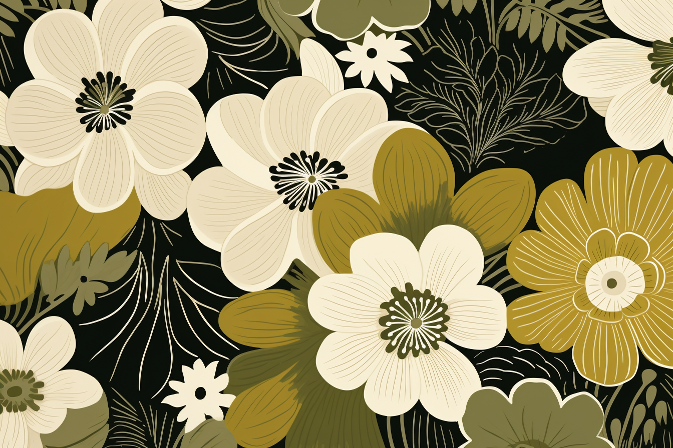 Floral Print in Marimekko Style