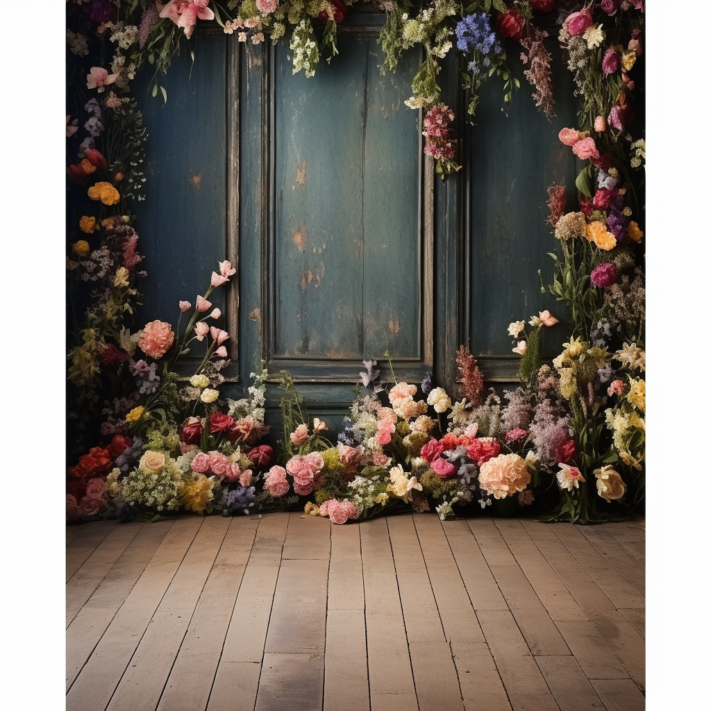 Beautiful floral studio backdrop