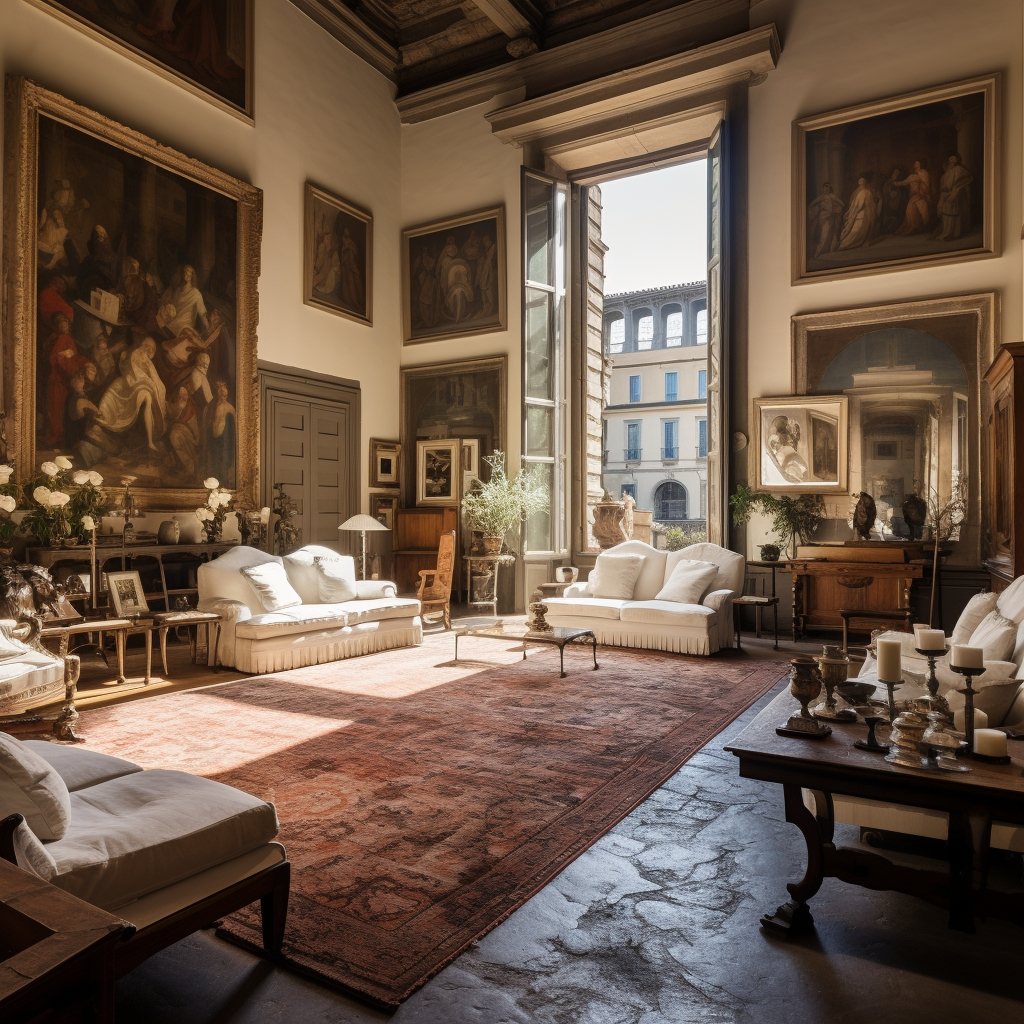 Magnificent apartment in Florence with historical characters