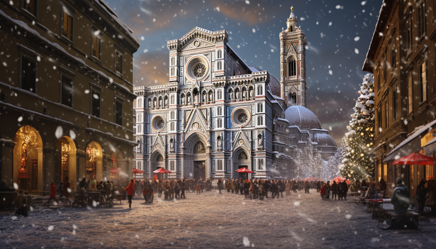 Festive Florence Winter Realistic Photo