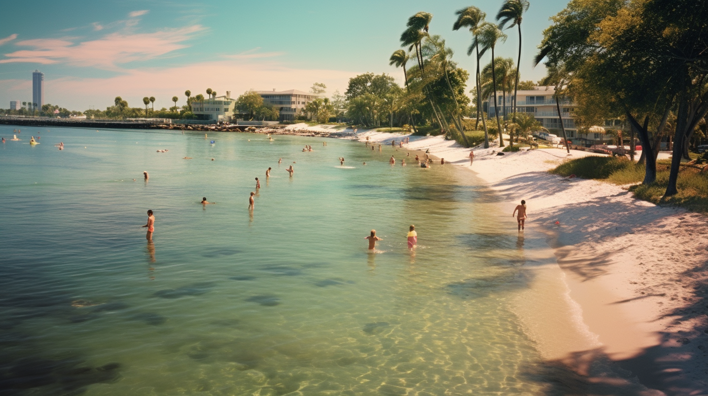 Serene beach in Palm Harbor, Florida