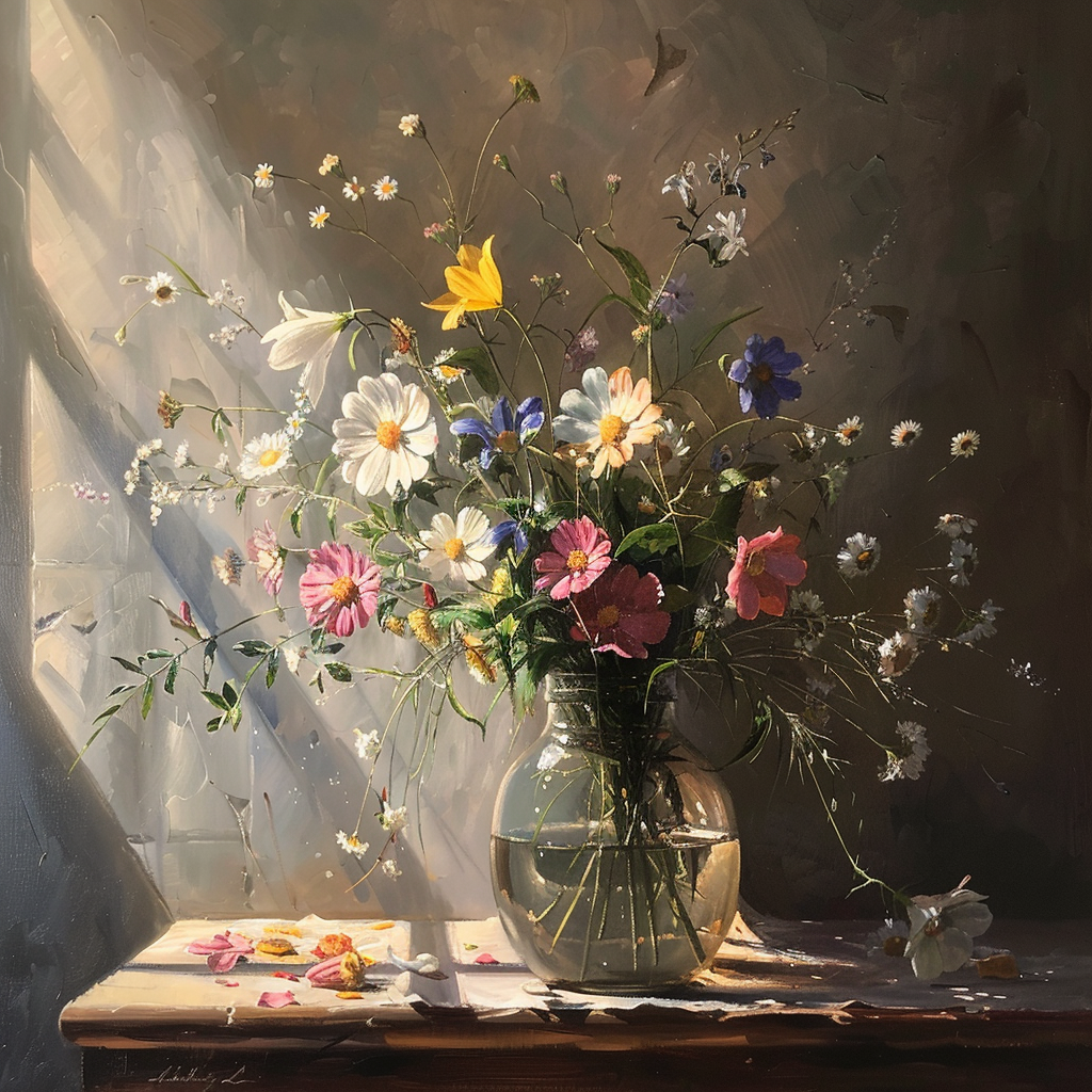 Beautiful Flower Still Life Painting