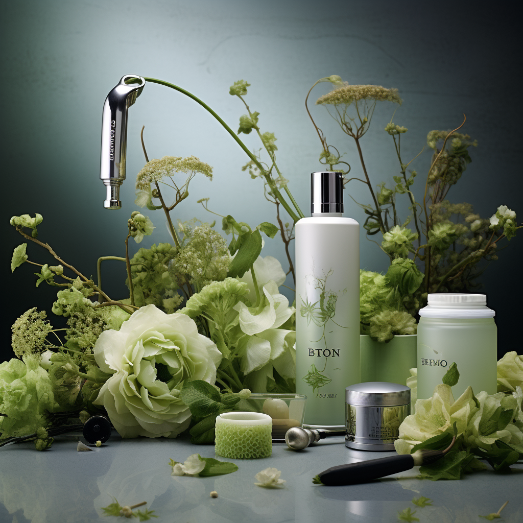 Beautiful high-end skincare products made from flowers and vines