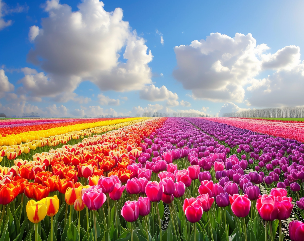 Beautiful flowerfields in Lisse, The Netherlands