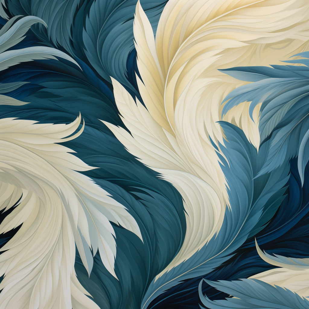 Feather-pattern representing lightness and grace