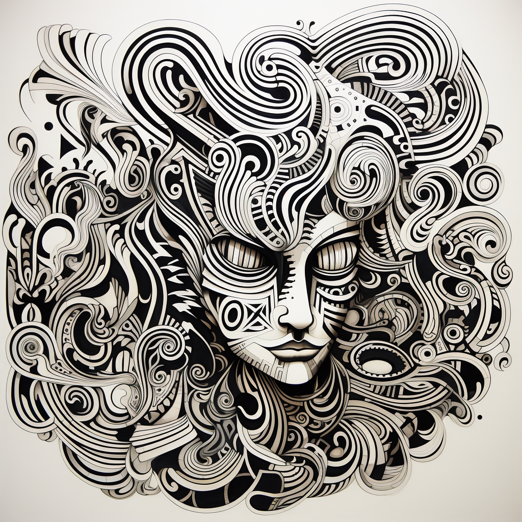 Unique Flowing Line Art Design