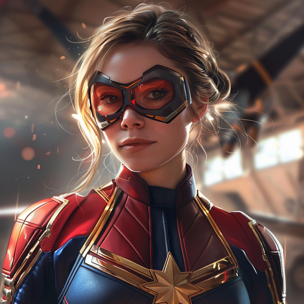 Fly as Captain Marvel detailed