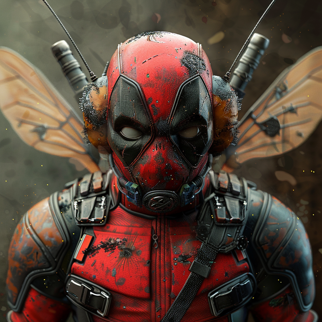 Detailed Deadpool Fly Character