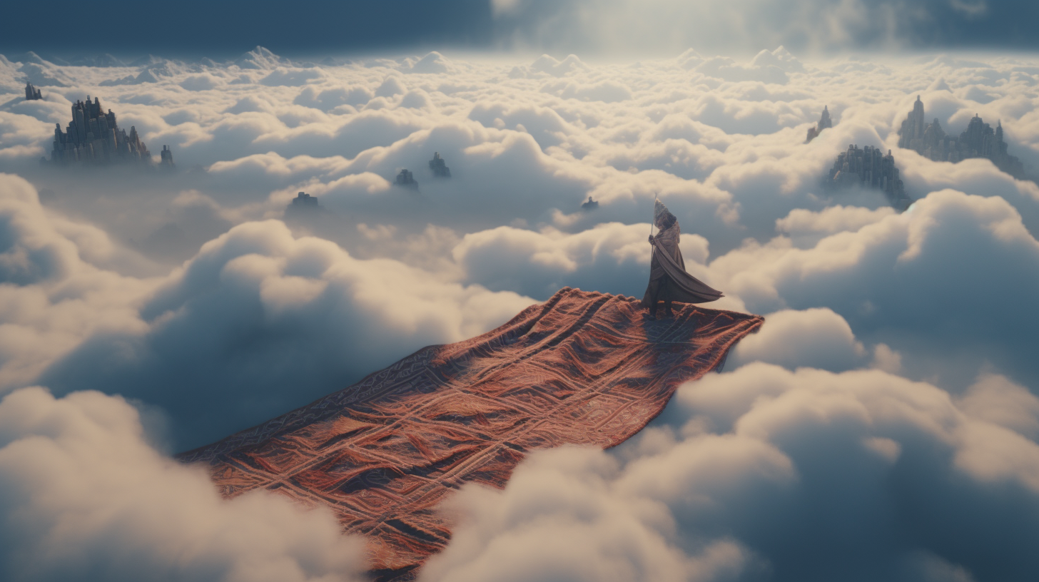 Stunning Flying Carpet Ride over Clouds