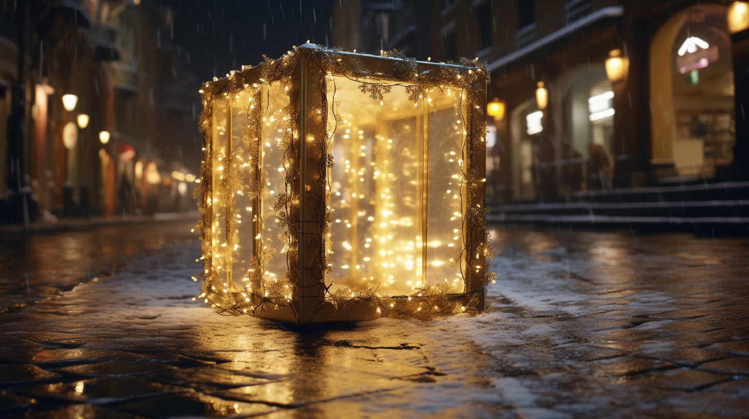 Enchanting flying golden box