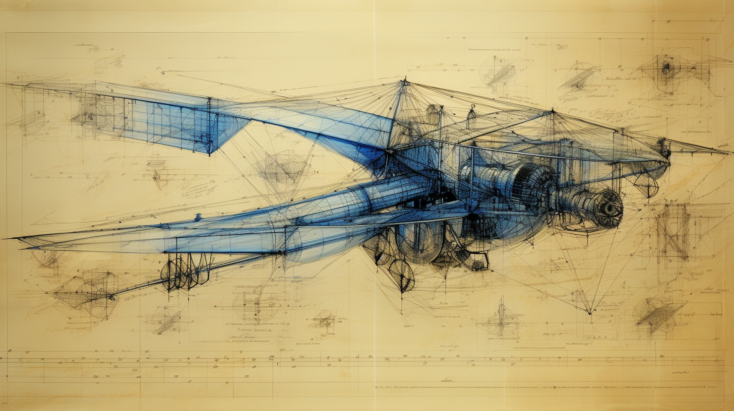 Leonardo da Vinci's Flying Machine Sketch