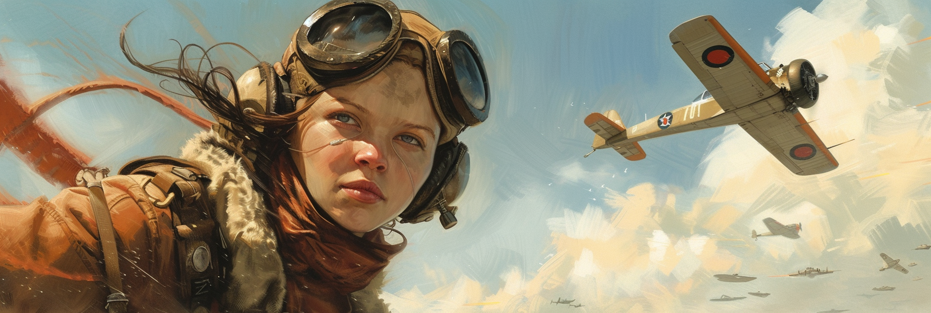 Flying Rocketeer Pilot Illustration