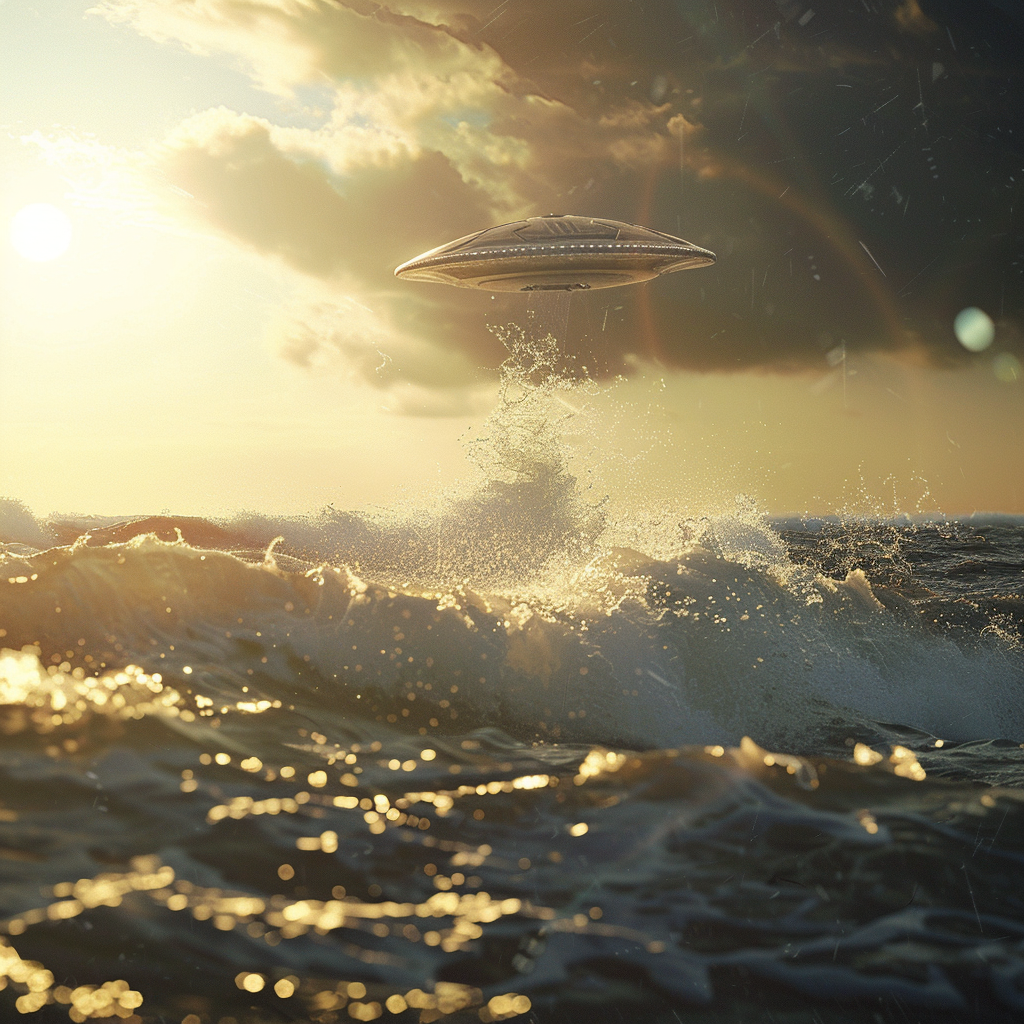 UFO Emerging from Ocean