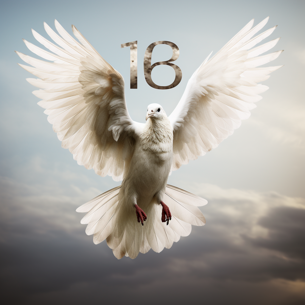 White dove forming number eight