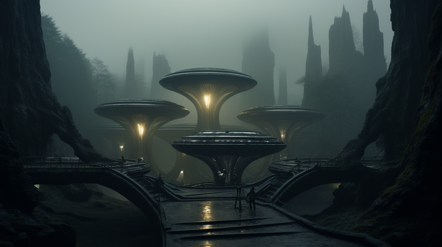 Foggy Alien Base in Underdark