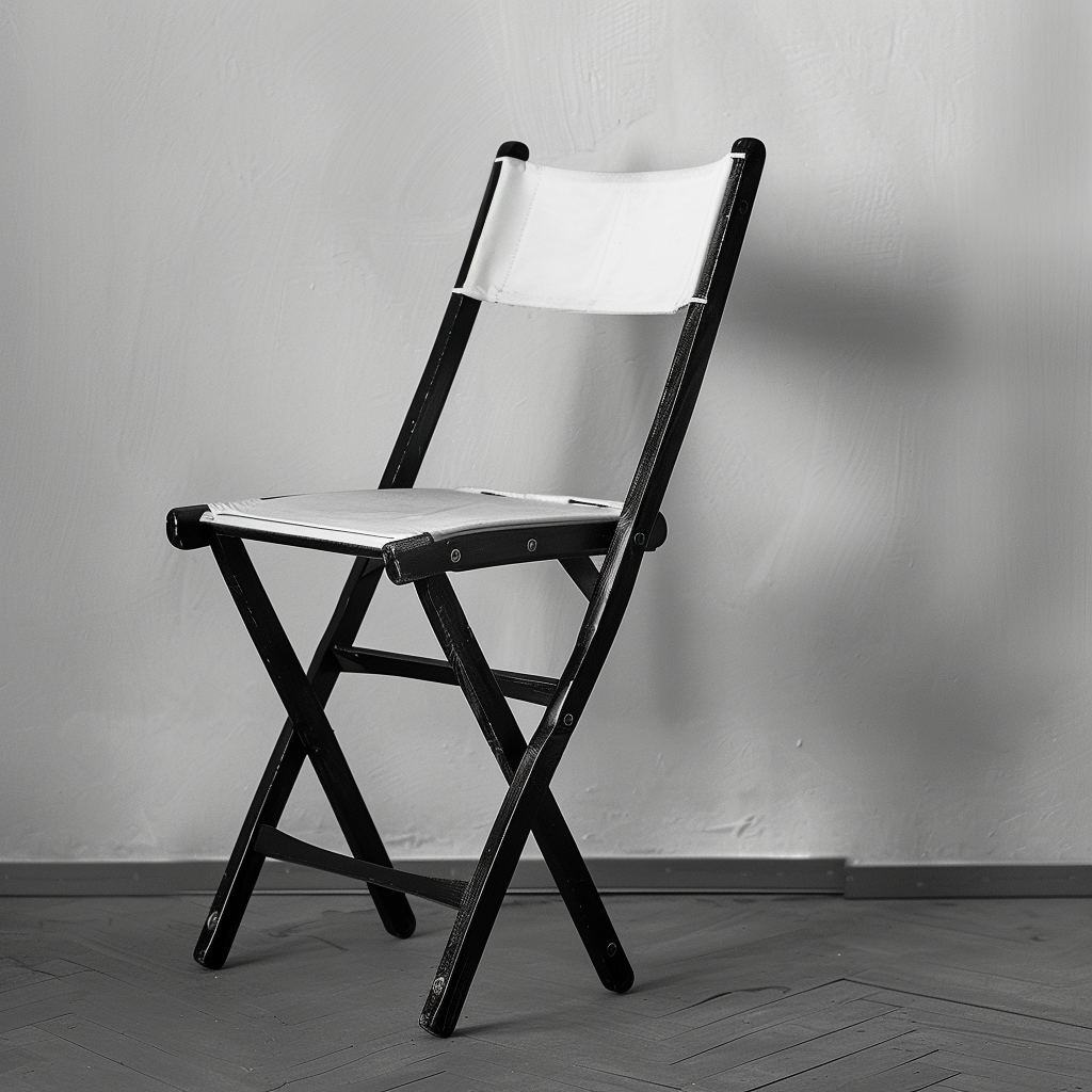 Black White Foldable Chair