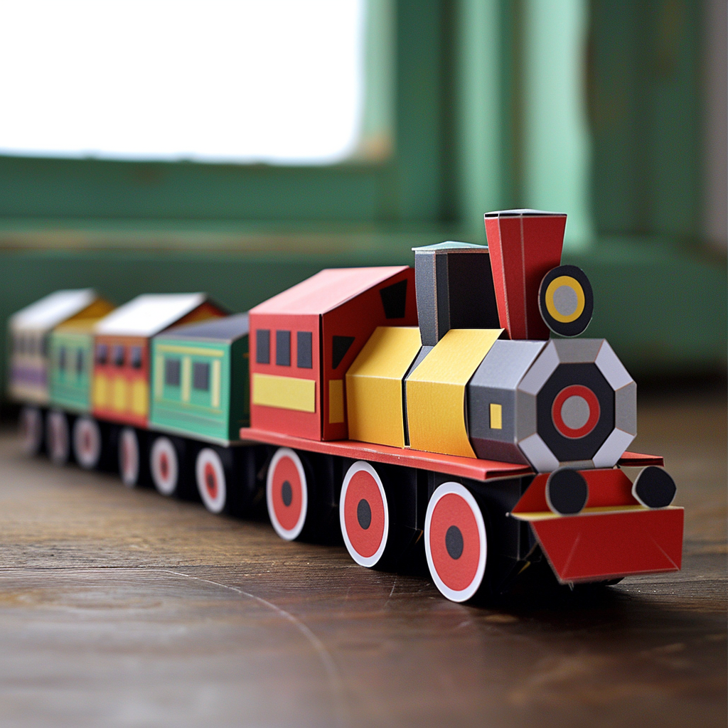 Train paper toy for kids