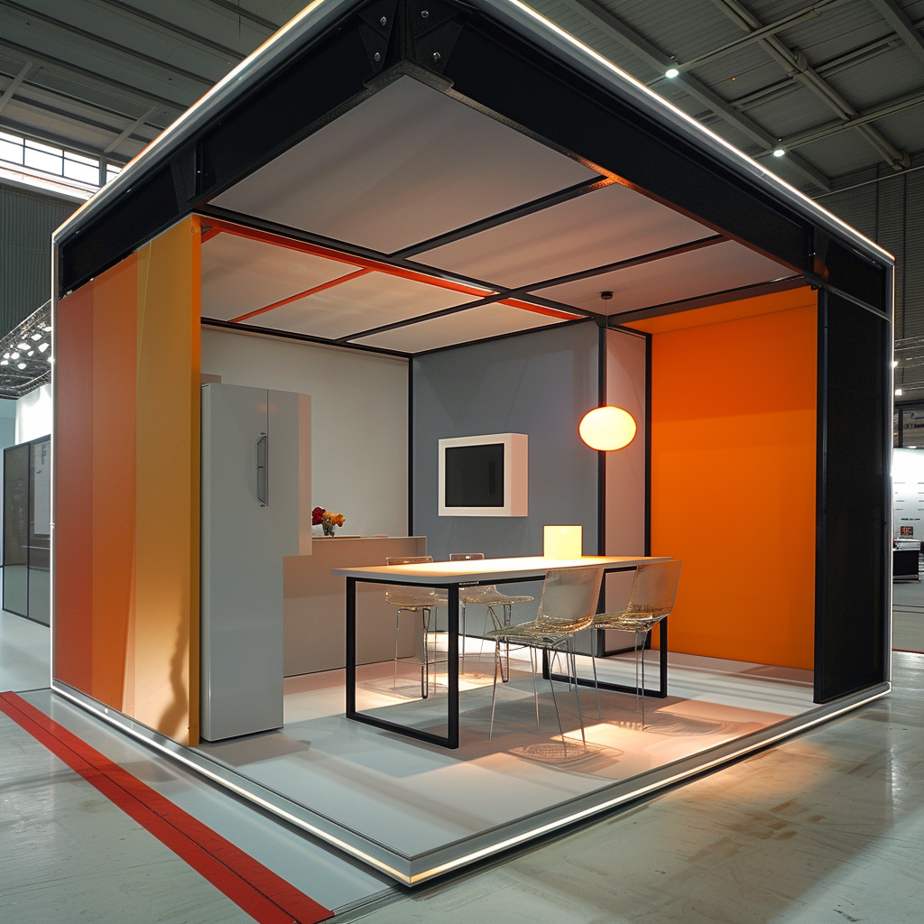 Small Folding Exhibition Booth Minimal Design