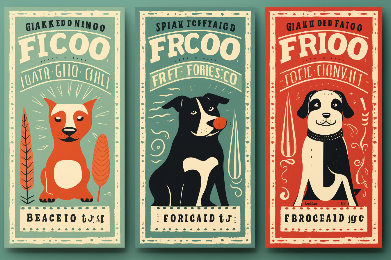 Simple dog food label design