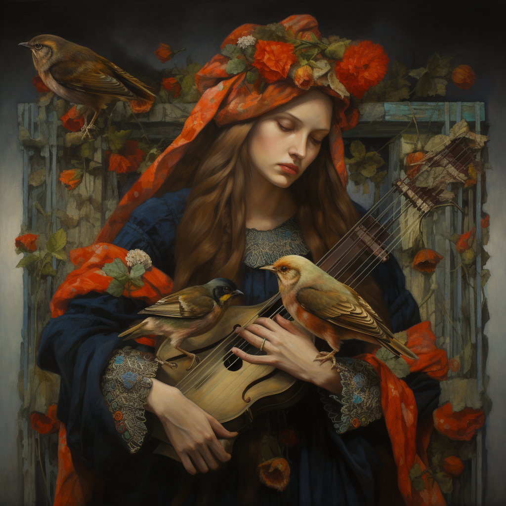 Beautiful Folklore Oil Painting Art