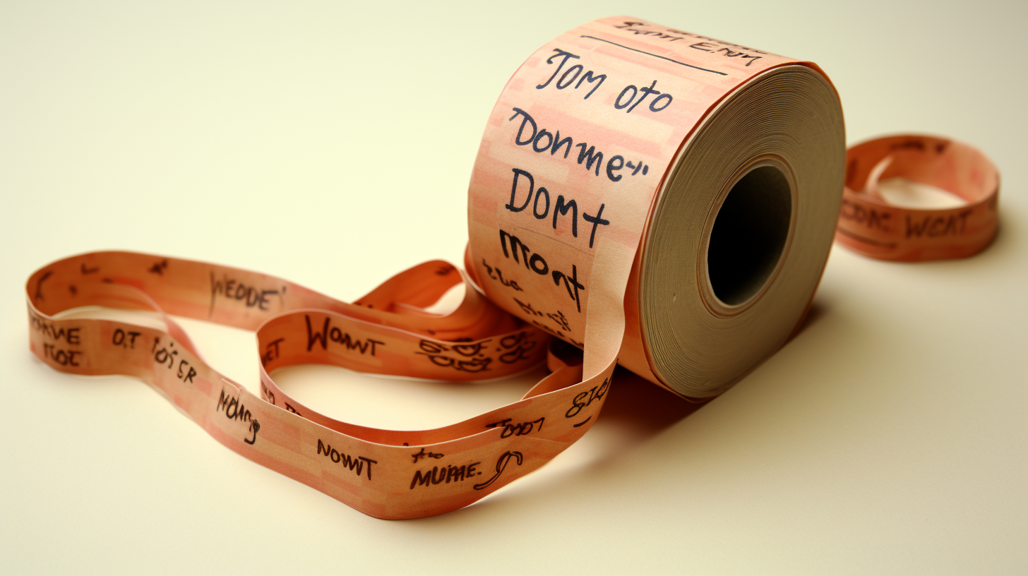 Memo Tape with Words  Don't Waste Food