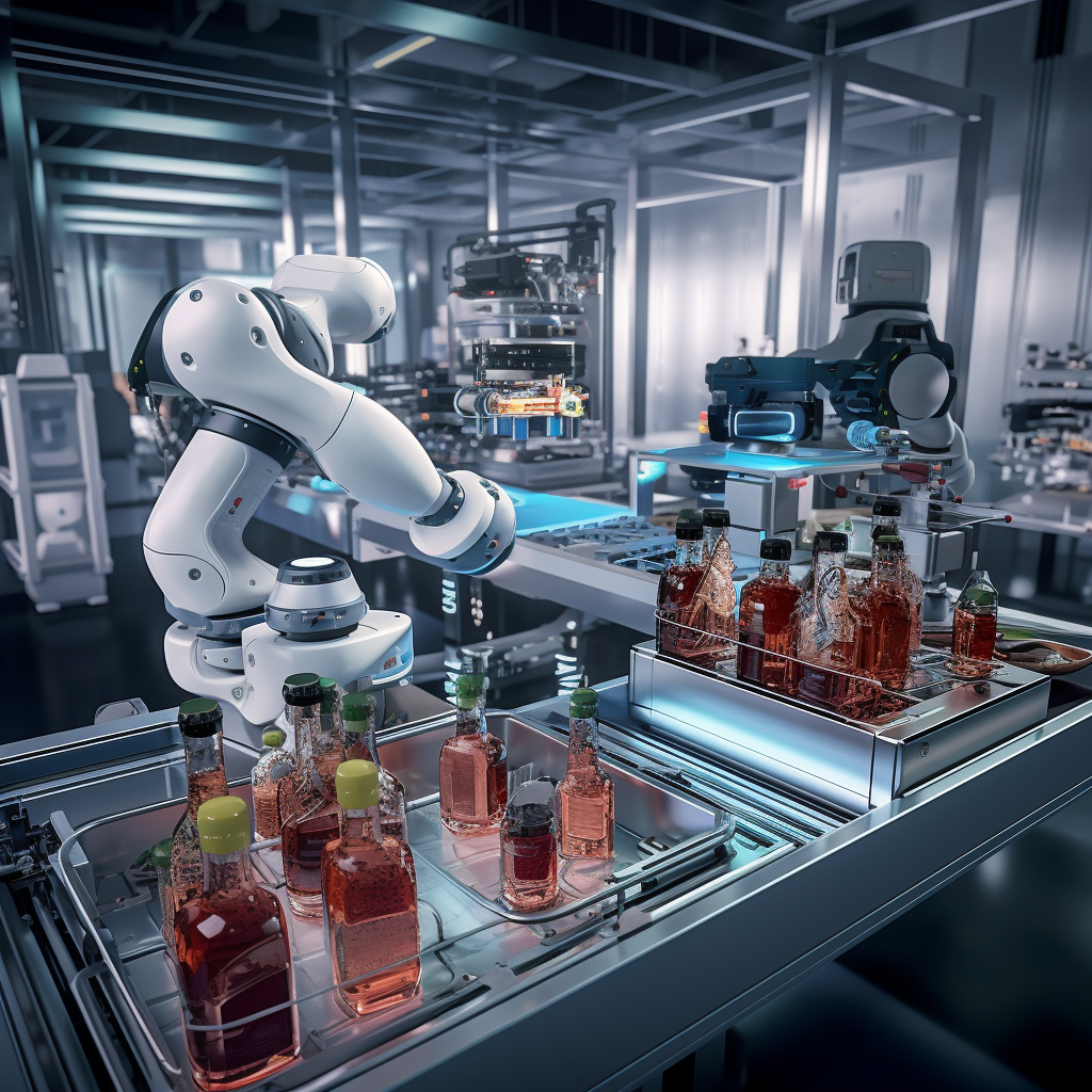 Robots and machines in food & beverage industry