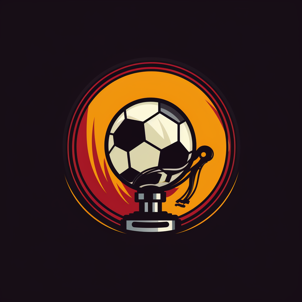 Minimalist football podcast logo