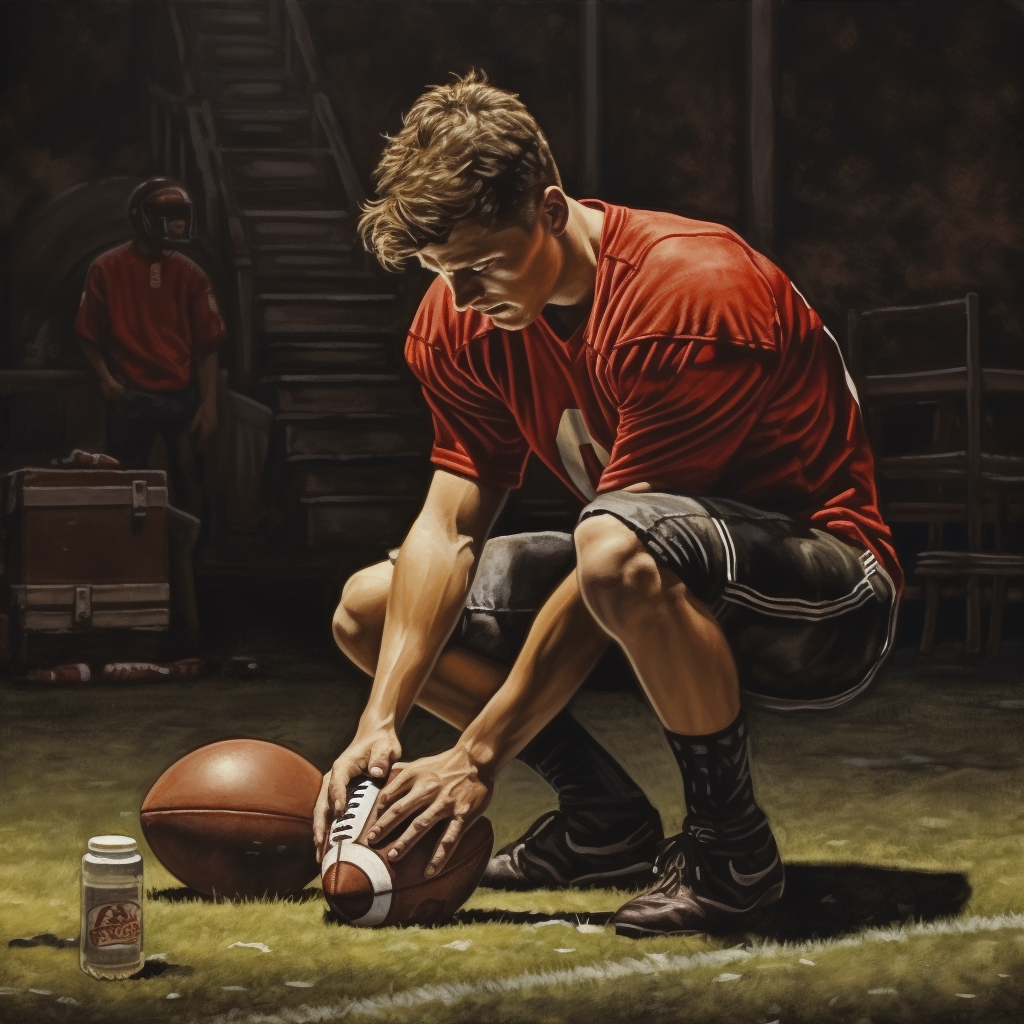 Detailed Football Kickoff Image