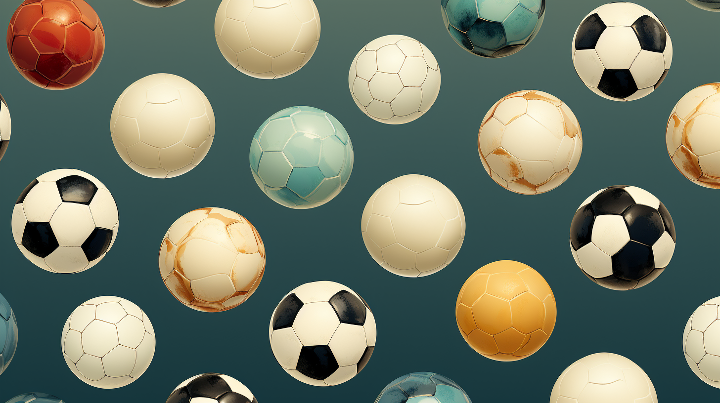 Seamless footballs sports pattern