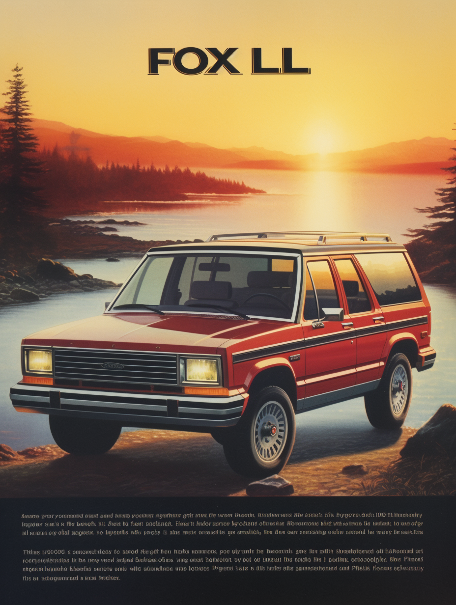 Advertisement for 1985 Ford Flex Crossover SUV