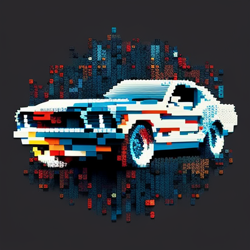 Ford Mustang Lego Pixel Design