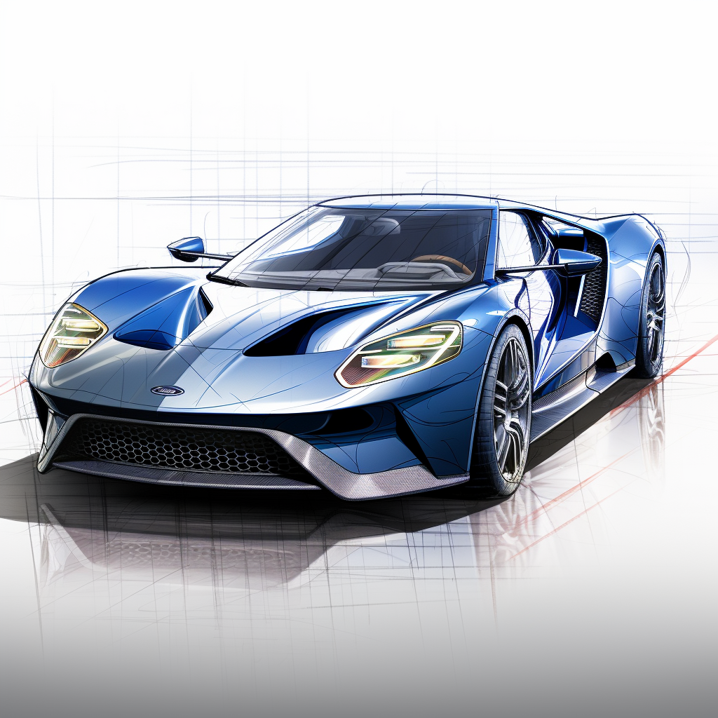 Ford GT Technical Sheet Artwork