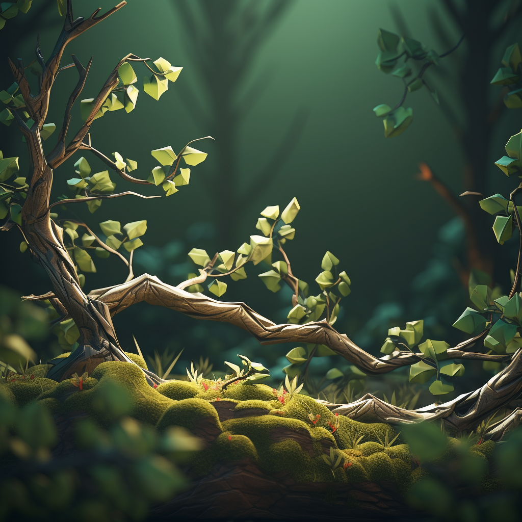 Beautiful forest branch seamless art