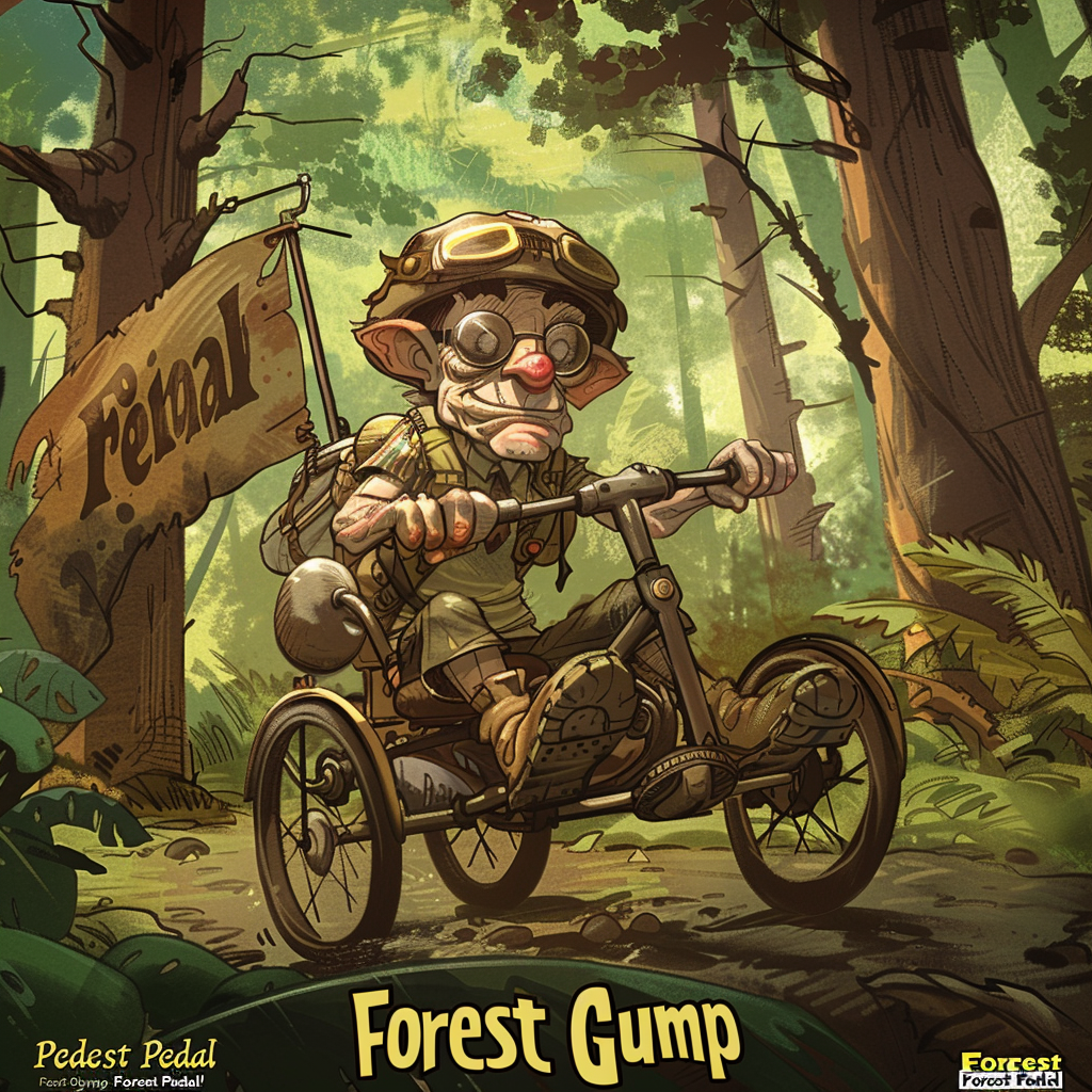 Forest Gump Tricycle Pedal Banner