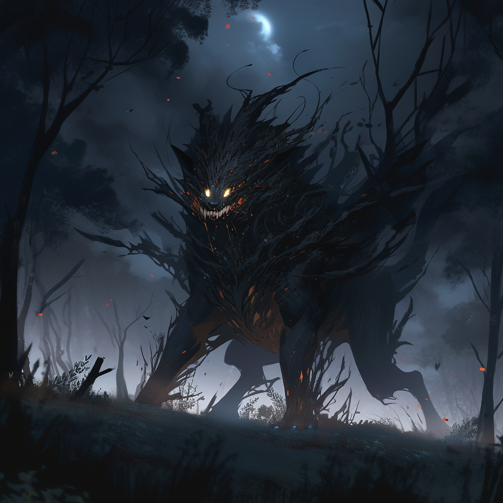 dark forest monster shadow