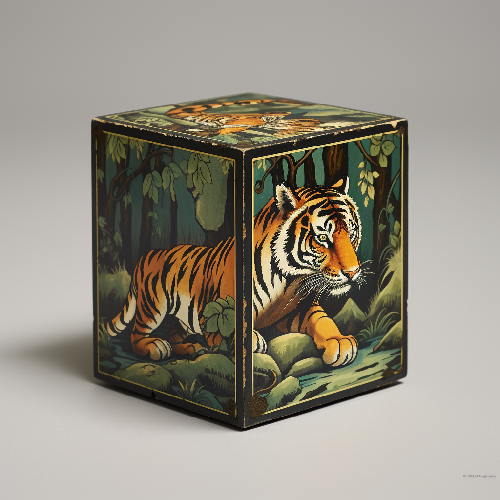 Exquisite forest tiger tile piece