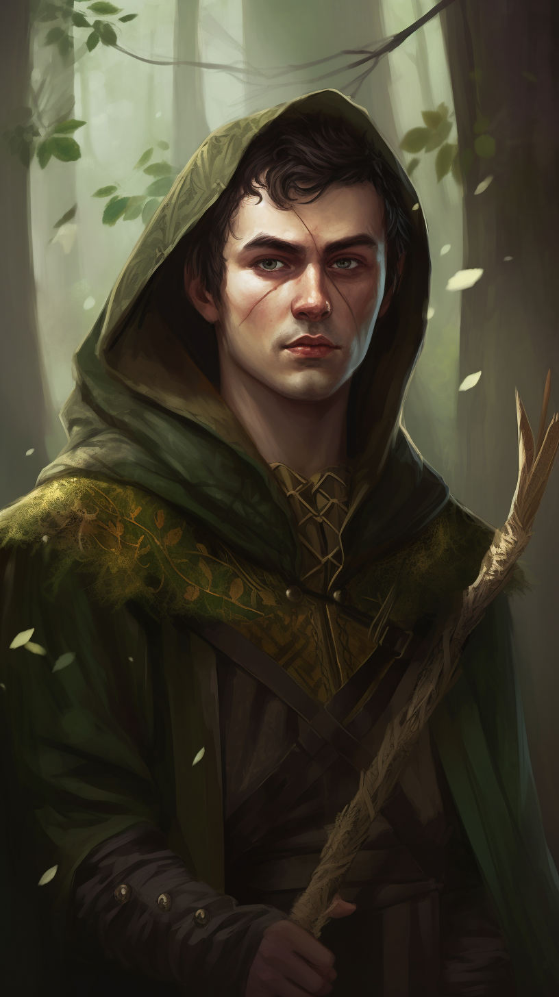 Forest Archer in Green Cloak