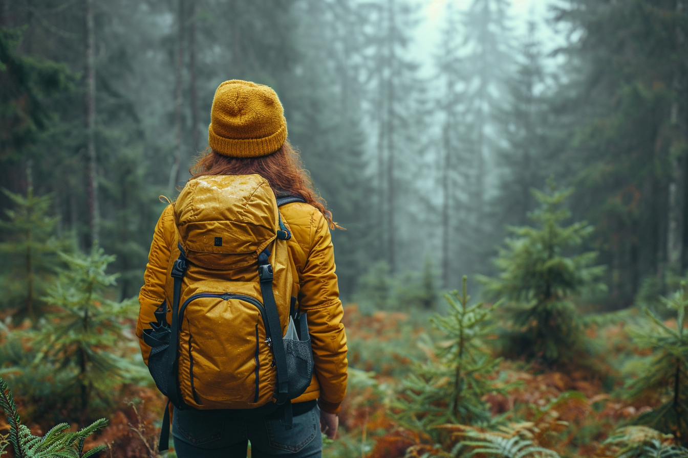 Forest Landscape with Woman in Europe