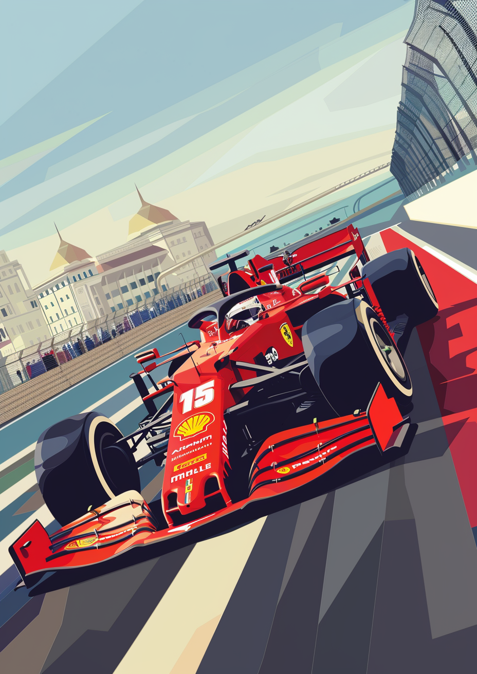 Flat Illustration Baku Grand Prix