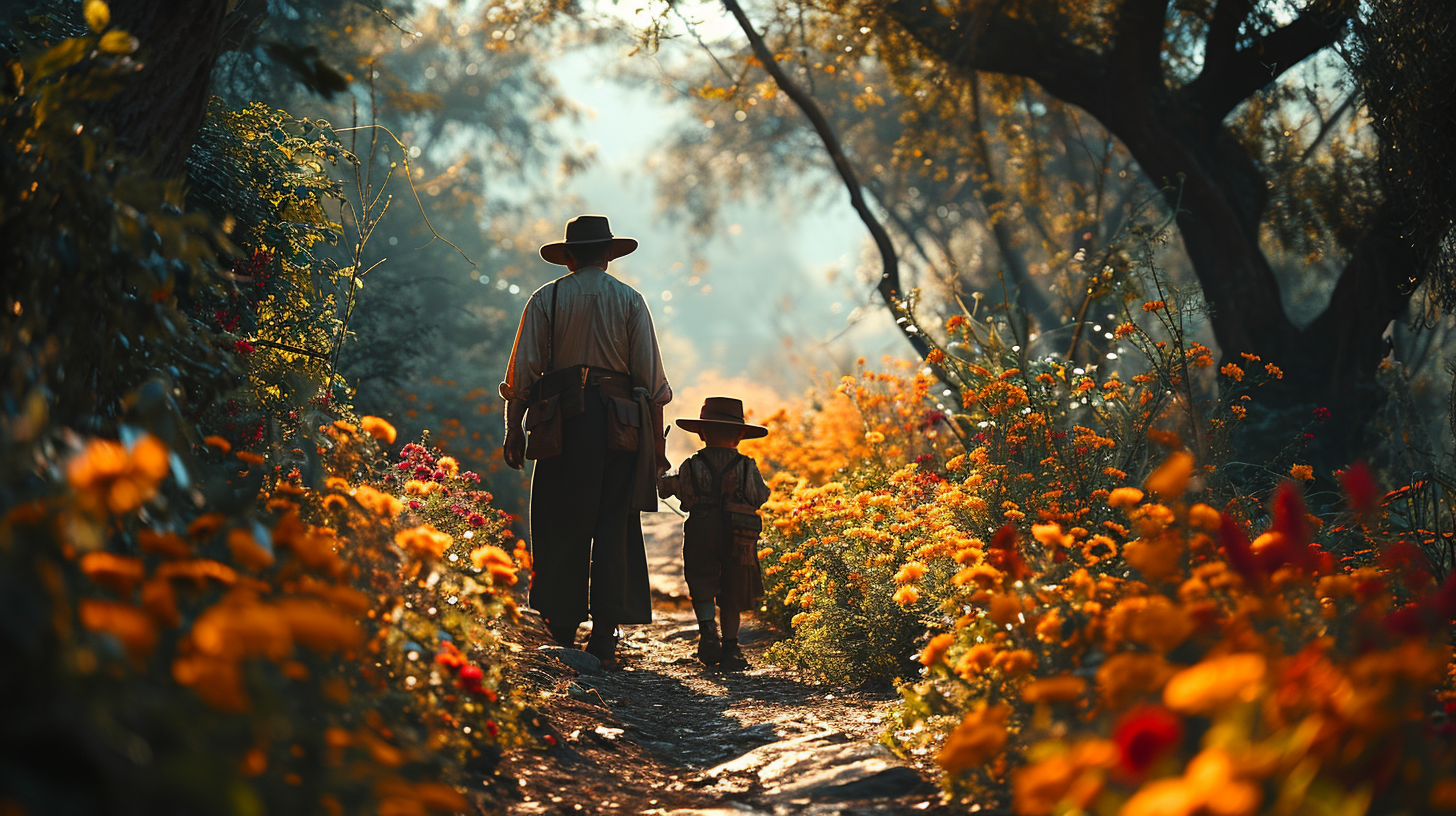 Forrest Gump celebrating son's graduation as gardener