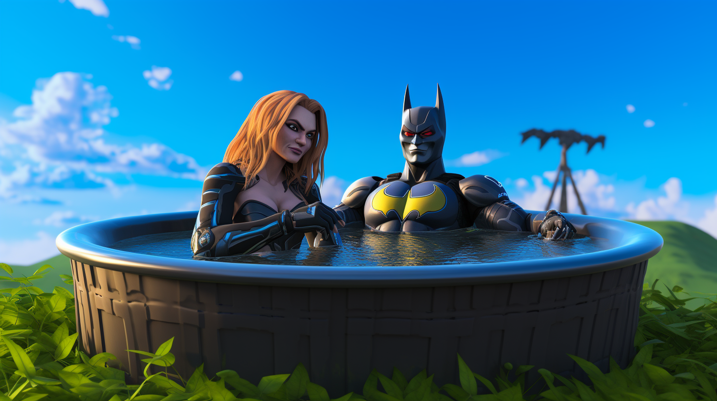 Fortnite Batman with Hot Blonde Girl