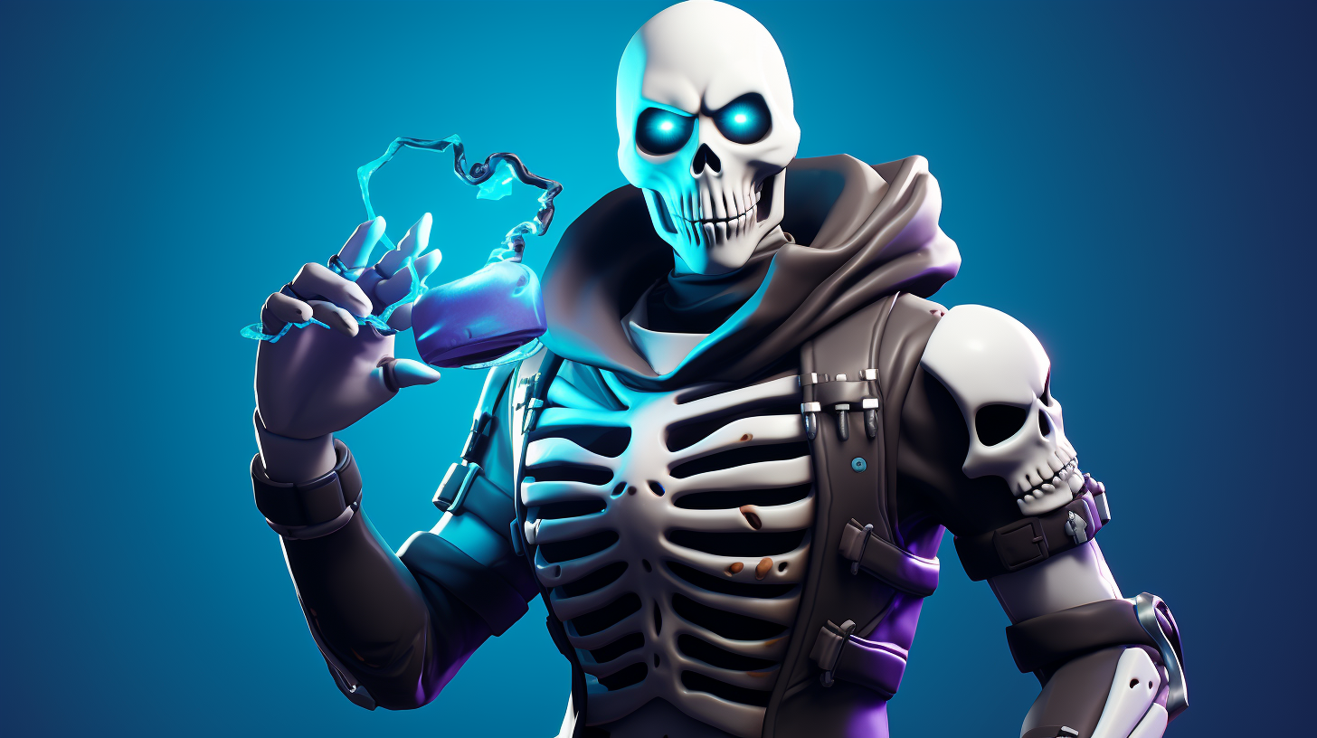 Fortnite Skull Trooper with sausage