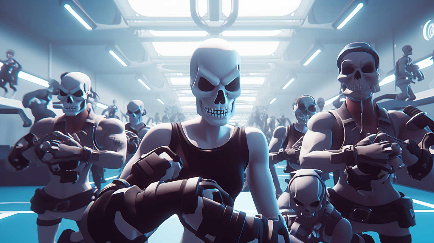 Fortnite Skull Trooper Teaching Gym Class