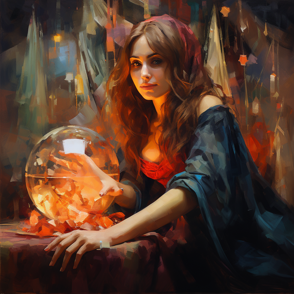 Fortune Teller Lady Crystal Ball