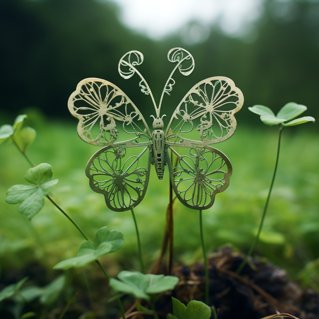 Four leaf clover skeleton photo