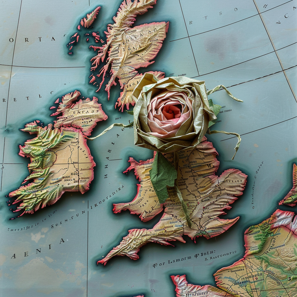 four leaf rosebud ireland map