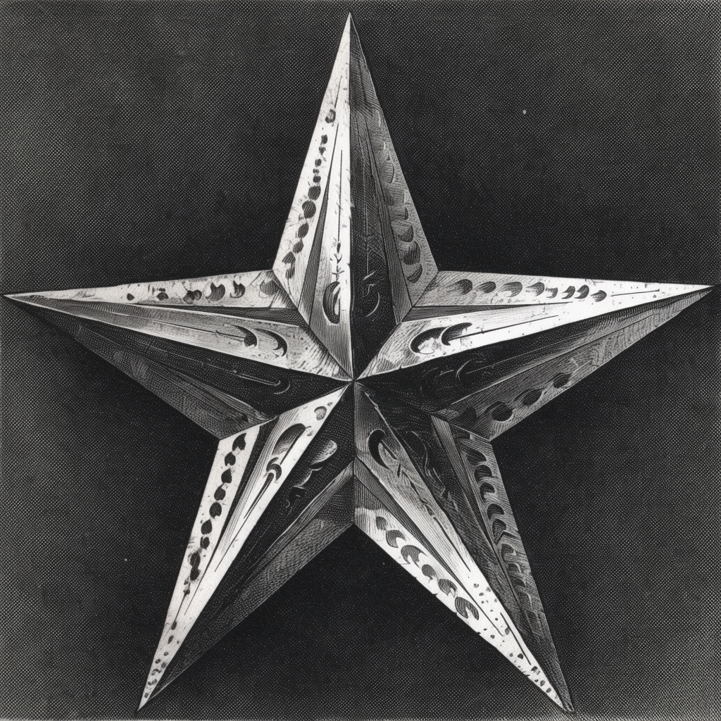 Beautiful four-point star illustration