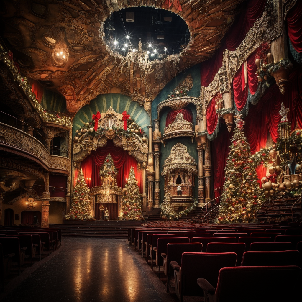 Christmas decor at Fox Theatre in Atlanta